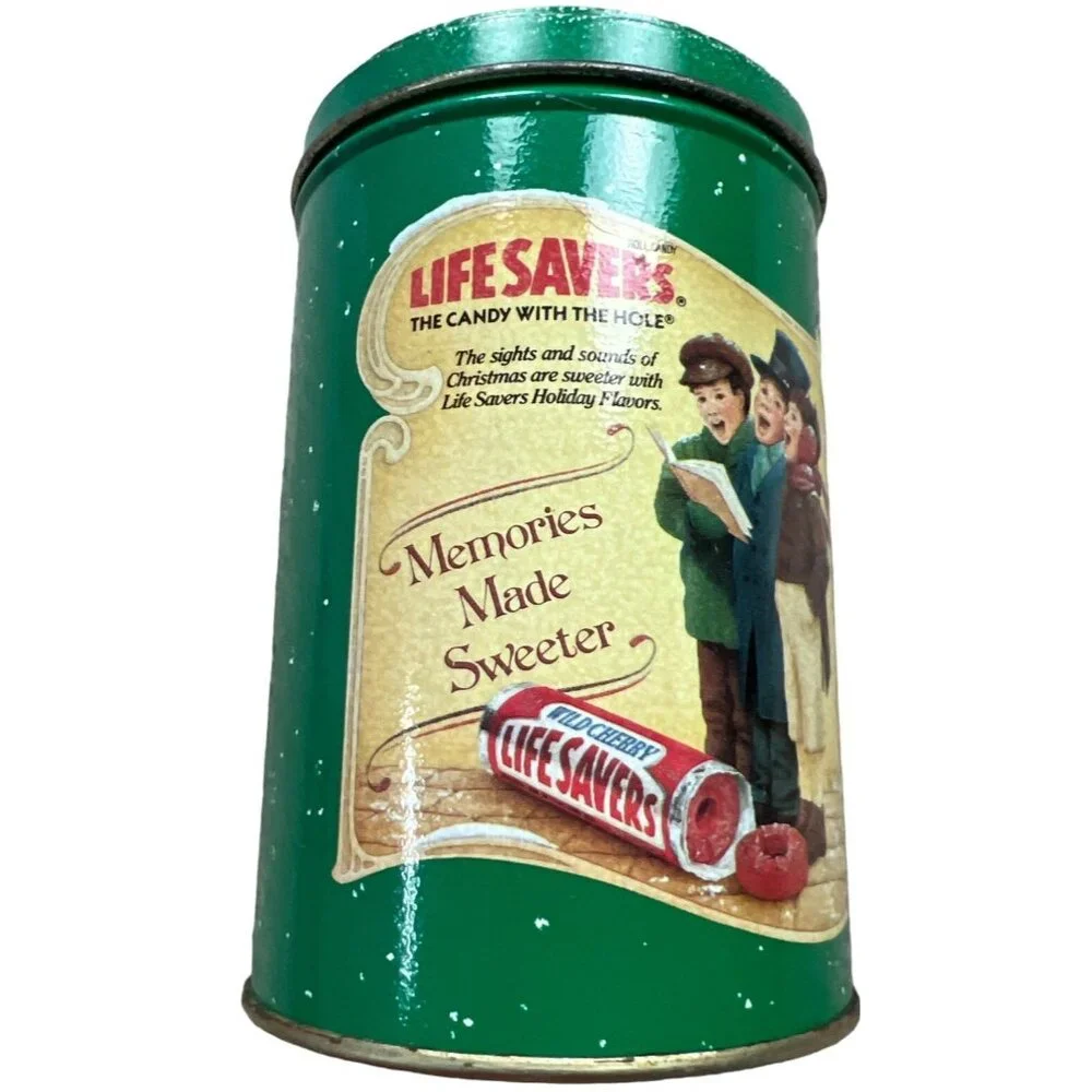 LIFE SAVERS Candy Tin Box Holiday Keepsake 1990 Empty